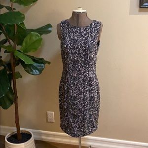 Black and white polkadot fitted dress!  Size 8